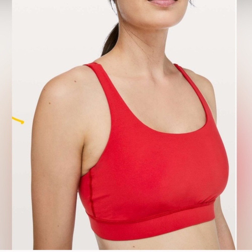 SOLD Lululemon Energy Bra Flamenco Red size 4